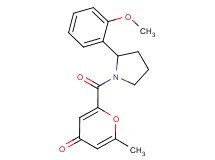 2-{[2-(2-methoxyphenyl)pyrrolidin-1-yl]carbonyl}-6-methyl-4H-pyran-4-one