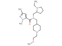 N-[(1-ethyl-2-pyrrolidinyl)methyl]-N-{[1-(2-methoxyethyl)-4-piperidinyl]methyl}-1,3-dimethyl-1H-pyrazole-5-carboxamide