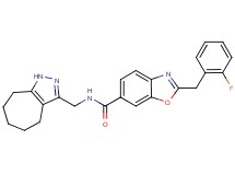 2-(2-fluorobenzyl)-N-(1,4,5,6,7,8-hexahydrocyclohepta[c]pyrazol-3-ylmethyl)-1,3-benzoxazole-6-carboxamide