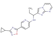 5-(3-cyclopropyl-1,2,4-oxadiazol-5-yl)-N-(1-imidazo[1,2-a]pyrimidin-2-ylpropyl)pyridin-2-amine