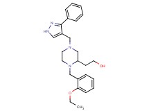 2-{1-(2-ethoxybenzyl)-4-[(3-phenyl-1H-pyrazol-4-yl)methyl]-2-piperazinyl}ethanol