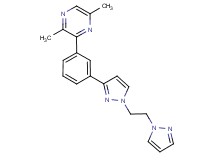 2,5-dimethyl-3-(3-{1-[2-(1H-pyrazol-1-yl)ethyl]-1H-pyrazol-3-yl}phenyl)pyrazine