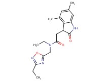 2-(4,6-dimethyl-2-oxo-2,3-dihydro-1H-indol-3-yl)-N-ethyl-N-[(3-ethyl-1,2,4-oxadiazol-5-yl)methyl]acetamide