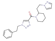 1-{[1-(2-phenylethyl)-1H-1,2,3-triazol-4-yl]carbonyl}-2-[2-(1H-pyrazol-1-yl)ethyl]piperidine