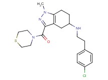 N-[2-(4-chlorophenyl)ethyl]-1-methyl-3-(4-thiomorpholinylcarbonyl)-4,5,6,7-tetrahydro-1H-indazol-5-amine
