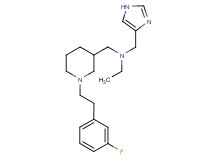 N-({1-[2-(3-fluorophenyl)ethyl]-3-piperidinyl}methyl)-N-(1H-imidazol-4-ylmethyl)ethanamine