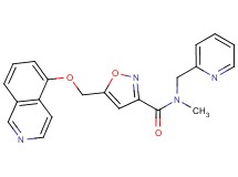 5-[(isoquinolin-5-yloxy)methyl]-N-methyl-N-(pyridin-2-ylmethyl)isoxazole-3-carboxamide