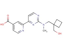 2-{2-[{[1-(hydroxymethyl)cyclobutyl]methyl}(methyl)amino]pyrimidin-4-yl}isonicotinic acid