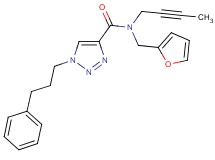 N-2-butyn-1-yl-N-(2-furylmethyl)-1-(3-phenylpropyl)-1H-1,2,3-triazole-4-carboxamide