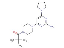 4-[4-(2,2-dimethylpropanoyl)piperazin-1-yl]-6-pyrrolidin-1-ylpyrimidin-2-amine