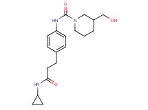 N-{4-[3-(cyclopropylamino)-3-oxopropyl]phenyl}-3-(hydroxymethyl)piperidine-1-carboxamide