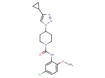 N-(5-chloro-2-methoxyphenyl)-4-(4-cyclopropyl-1H-1,2,3-triazol-1-yl)-1-piperidinecarboxamide