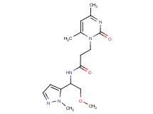 3-(4,6-dimethyl-2-oxopyrimidin-1(2H)-yl)-N-[2-methoxy-1-(1-methyl-1H-pyrazol-5-yl)ethyl]propanamide