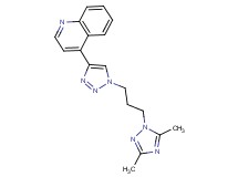4-{1-[3-(3,5-dimethyl-1H-1,2,4-triazol-1-yl)propyl]-1H-1,2,3-triazol-4-yl}quinoline