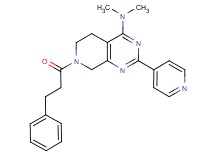 N,N-dimethyl-7-(3-phenylpropanoyl)-2-pyridin-4-yl-5,6,7,8-tetrahydropyrido[3,4-d]pyrimidin-4-amine