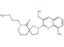 2-[3-(hydroxymethyl)-8-methylquinolin-2-yl]-7-(2-methoxyethyl)-2,7-diazaspiro[4.5]decan-6-one