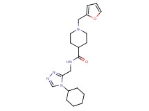 N-[(4-cyclohexyl-4H-1,2,4-triazol-3-yl)methyl]-1-(2-furylmethyl)-4-piperidinecarboxamide