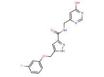 5-[(3-fluorophenoxy)methyl]-N-[(6-hydroxypyrimidin-4-yl)methyl]-1H-pyrazole-3-carboxamide