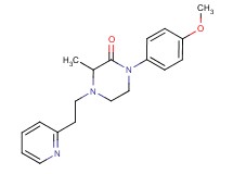 1-(4-methoxyphenyl)-3-methyl-4-[2-(2-pyridinyl)ethyl]-2-piperazinone