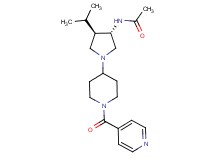 N-[(3S*,4R*)-1-(1-isonicotinoyl-4-piperidinyl)-4-isopropyl-3-pyrrolidinyl]acetamide