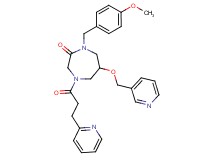 1-(4-methoxybenzyl)-6-(3-pyridinylmethoxy)-4-[3-(2-pyridinyl)propanoyl]-1,4-diazepan-2-one