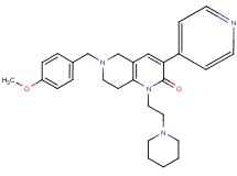 6-(4-methoxybenzyl)-1-[2-(1-piperidinyl)ethyl]-3-(4-pyridinyl)-5,6,7,8-tetrahydro-1,6-naphthyridin-2(1H)-one