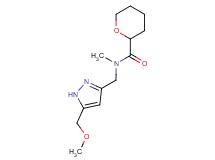 N-{[5-(methoxymethyl)-1H-pyrazol-3-yl]methyl}-N-methyltetrahydro-2H-pyran-2-carboxamide