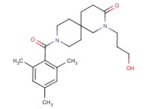 2-(3-hydroxypropyl)-9-(mesitylcarbonyl)-2,9-diazaspiro[5.5]undecan-3-one