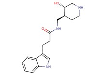 N-{[(3S*,4S*)-3-hydroxypiperidin-4-yl]methyl}-3-(1H-indol-3-yl)propanamide