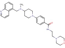 4-{4-[methyl(5-quinolinylmethyl)amino]-1-piperidinyl}-N-[2-(4-morpholinyl)ethyl]benzamide