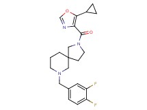 2-[(5-cyclopropyl-1,3-oxazol-4-yl)carbonyl]-7-(3,4-difluorobenzyl)-2,7-diazaspiro[4.5]decane