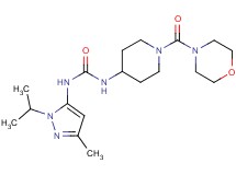 N-(1-isopropyl-3-methyl-1H-pyrazol-5-yl)-N'-[1-(morpholin-4-ylcarbonyl)piperidin-4-yl]urea