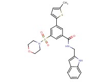 N-(1H-indol-2-ylmethyl)-3-(5-methyl-2-thienyl)-5-(4-morpholinylsulfonyl)benzamide