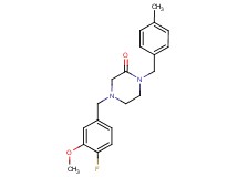 4-(4-fluoro-3-methoxybenzyl)-1-(4-methylbenzyl)-2-piperazinone