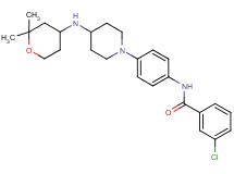 3-chloro-N-(4-{4-[(2,2-dimethyltetrahydro-2H-pyran-4-yl)amino]-1-piperidinyl}phenyl)benzamide