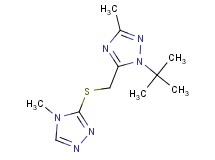 1-tert-butyl-3-methyl-5-{[(4-methyl-4H-1,2,4-triazol-3-yl)thio]methyl}-1H-1,2,4-triazole
