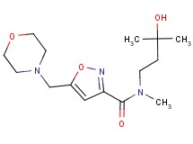 N-(3-hydroxy-3-methylbutyl)-N-methyl-5-(morpholin-4-ylmethyl)isoxazole-3-carboxamide
