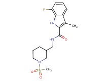7-fluoro-3-methyl-N-{[1-(methylsulfonyl)piperidin-3-yl]methyl}-1H-indole-2-carboxamide