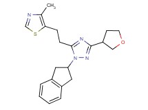 1-(2,3-dihydro-1H-inden-2-yl)-5-[2-(4-methyl-1,3-thiazol-5-yl)ethyl]-3-(tetrahydrofuran-3-yl)-1H-1,2,4-triazole