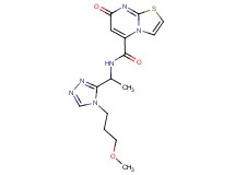N-{1-[4-(3-methoxypropyl)-4H-1,2,4-triazol-3-yl]ethyl}-7-oxo-7H-[1,3]thiazolo[3,2-a]pyrimidine-5-carboxamide