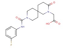 (9-{[(3-fluorophenyl)amino]carbonyl}-3-oxo-2,9-diazaspiro[5.5]undec-2-yl)acetic acid