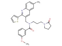 3-methoxy-N-{[6-methyl-2-(2-thienyl)-3-quinolinyl]methyl}-N-[3-(2-oxo-1-pyrrolidinyl)propyl]benzamide