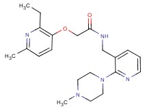 2-[(2-ethyl-6-methyl-3-pyridinyl)oxy]-N-{[2-(4-methyl-1-piperazinyl)-3-pyridinyl]methyl}acetamide