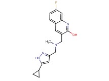 3-{[[(5-cyclopropyl-1H-pyrazol-3-yl)methyl](methyl)amino]methyl}-7-fluoro-2-quinolinol