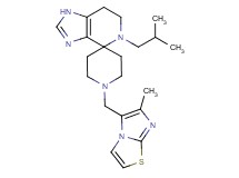 5-isobutyl-1'-[(6-methylimidazo[2,1-b][1,3]thiazol-5-yl)methyl]-1,5,6,7-tetrahydrospiro[imidazo[4,5-c]pyridine-4,4'-piperidine]