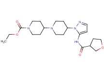 ethyl 4-{5-[(tetrahydro-3-furanylcarbonyl)amino]-1H-pyrazol-1-yl}-1,4'-bipiperidine-1'-carboxylate