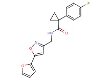 1-(4-fluorophenyl)-N-{[5-(2-furyl)-3-isoxazolyl]methyl}cyclopropanecarboxamide