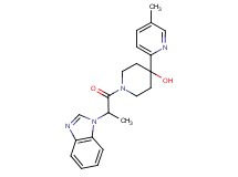 1-[2-(1H-benzimidazol-1-yl)propanoyl]-4-(5-methylpyridin-2-yl)piperidin-4-ol