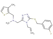 ({4-allyl-5-[(3-fluorobenzyl)thio]-4H-1,2,4-triazol-3-yl}methyl)methyl[(3-methyl-2-thienyl)methyl]amine