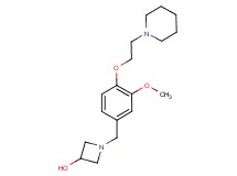 1-[3-methoxy-4-(2-piperidin-1-ylethoxy)benzyl]azetidin-3-ol